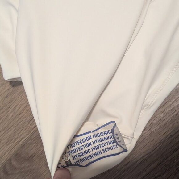 NEW Zara | Embroidered Asymmetric Swimsuit In White/Black - Picture 8 of 13